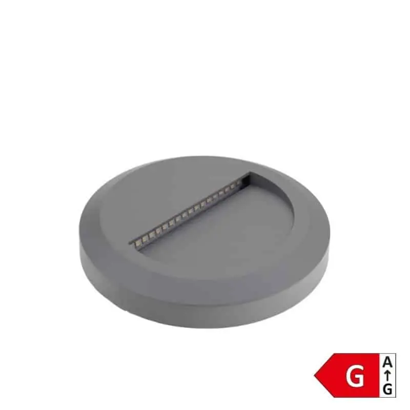 Optonica LED kerek lépcsőmegvilágító lámpa meleg fényű 2W 80lm Szürke Csak ma