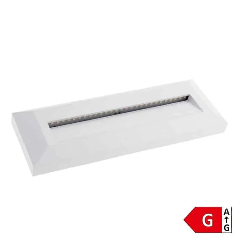 Optonica LED lépcsőmegvilágító lámpa téglalap alakú természetes fényű 3W 100lm Fehér Prémium