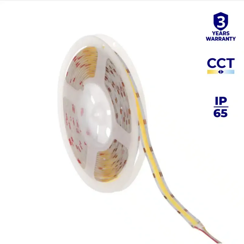 Kanlux VÍZÁLLÓ COB LED Szalag (IP65) – Állítható Fehér (CCT) – 14W/m 24V – Pöttymentes Fény Gyors szállítás