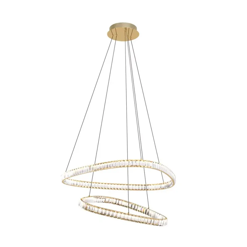ZUMA LINE MD3169-2-3GT ATHESA Kristály Függesztett Lámpa Arany LED IP20 Azonnal elérhető