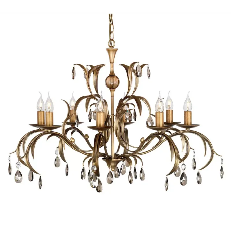 Legjobb ár Elstead Lighting LILY LL8-ANT-BRZ Csillár 8x60W/E14