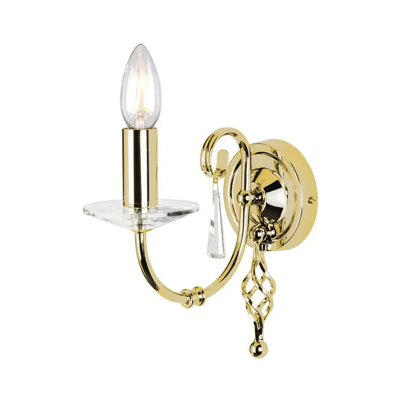 Nézd meg most Elstead Lighting AEGEAN AG1-POL-BRASS Fali lámpa 1x60W/E14