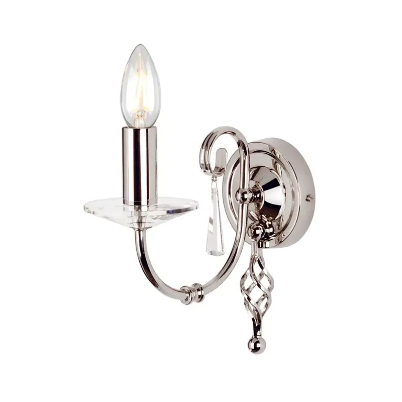 Kihagyhatatlan ajánlat Elstead Lighting AEGEAN AG1-POL-NICKEL Fali lámpa 1x60W/E14