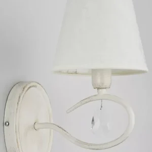Olcsó ALFA 18520 BALI WHITE Kristály Fali Lámpa Átlátszó, Shabby chic E14 IP20