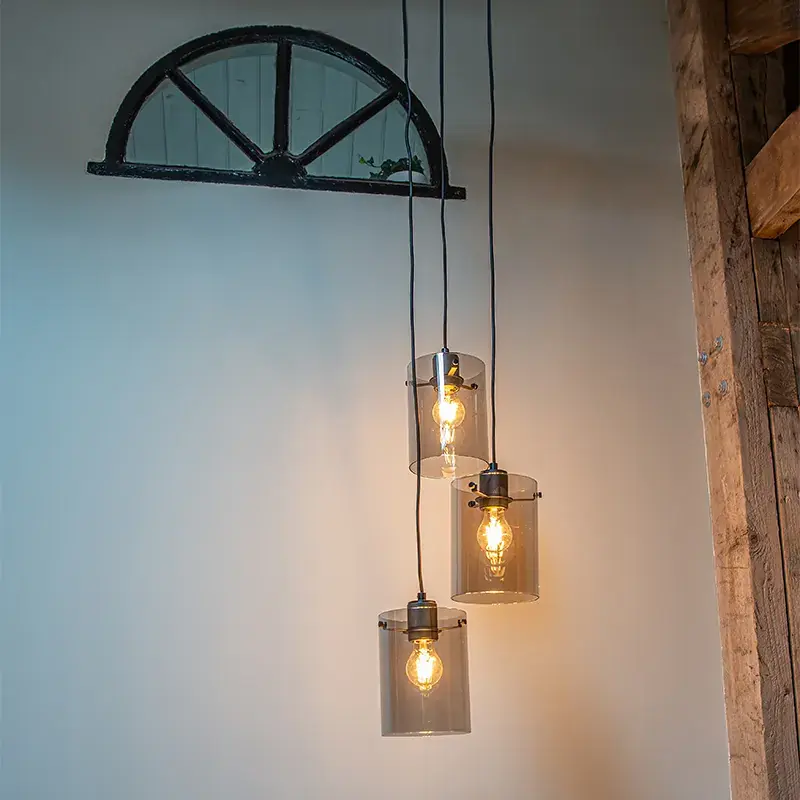 Design lógó lámpa fekete füstüveggel 3-lámpás - Dome Ajánlat