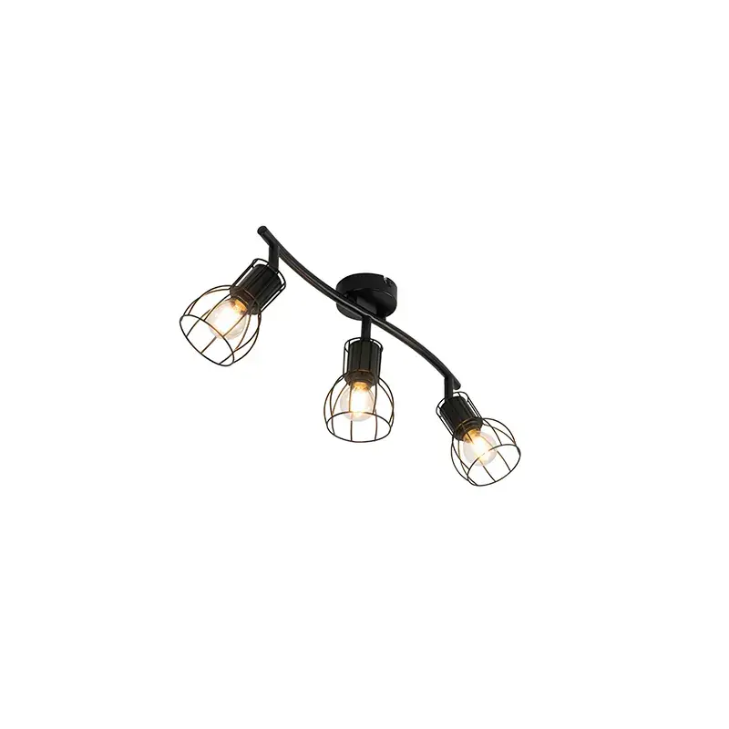 Modern mennyezeti spotlámpa fekete 63 cm 3-lámpás állítható - Botu Szuper ajánlat