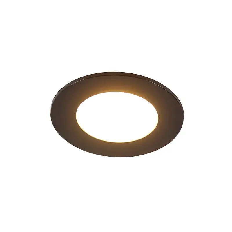 Modern beépíthető reflektor fekete LED-del, 3 fokozatú fényerőszabályzóval, IP65 - Blanca Kedvezményes ár