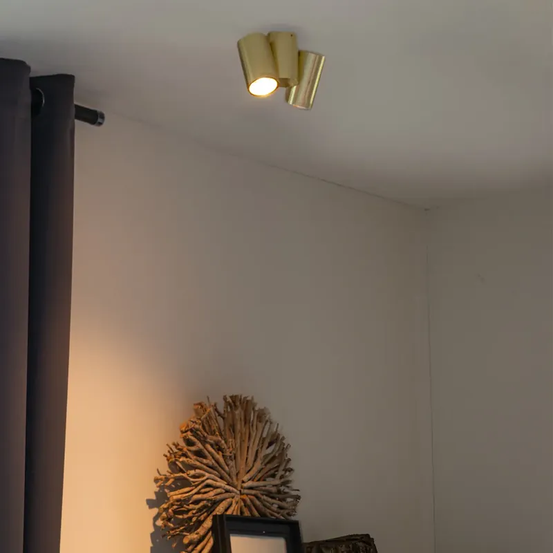 Kiárusítás Design spotlámpa sárgaréz 2 fényforrású állítható - Michael
