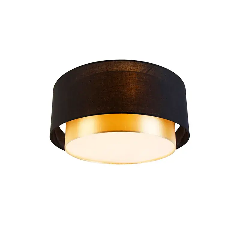 Ne maradj le Modern mennyezeti lámpa fekete arannyal 50 cm 3-lámpás - Drum Duo