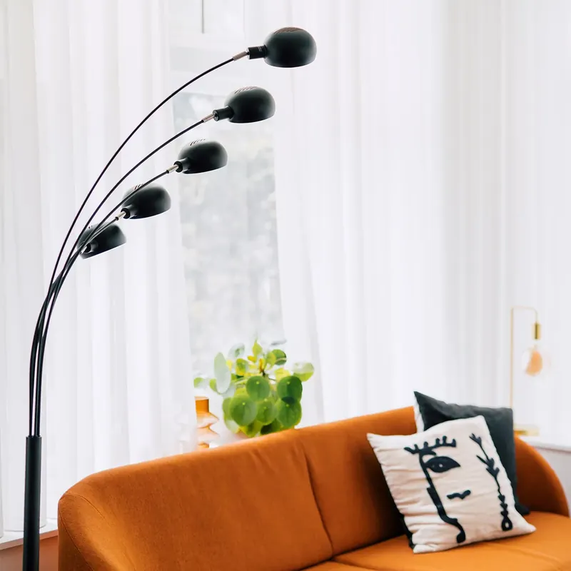 Legkelendőbb Design állólámpa fekete arannyal 5-lámpás - Sixties Marmo