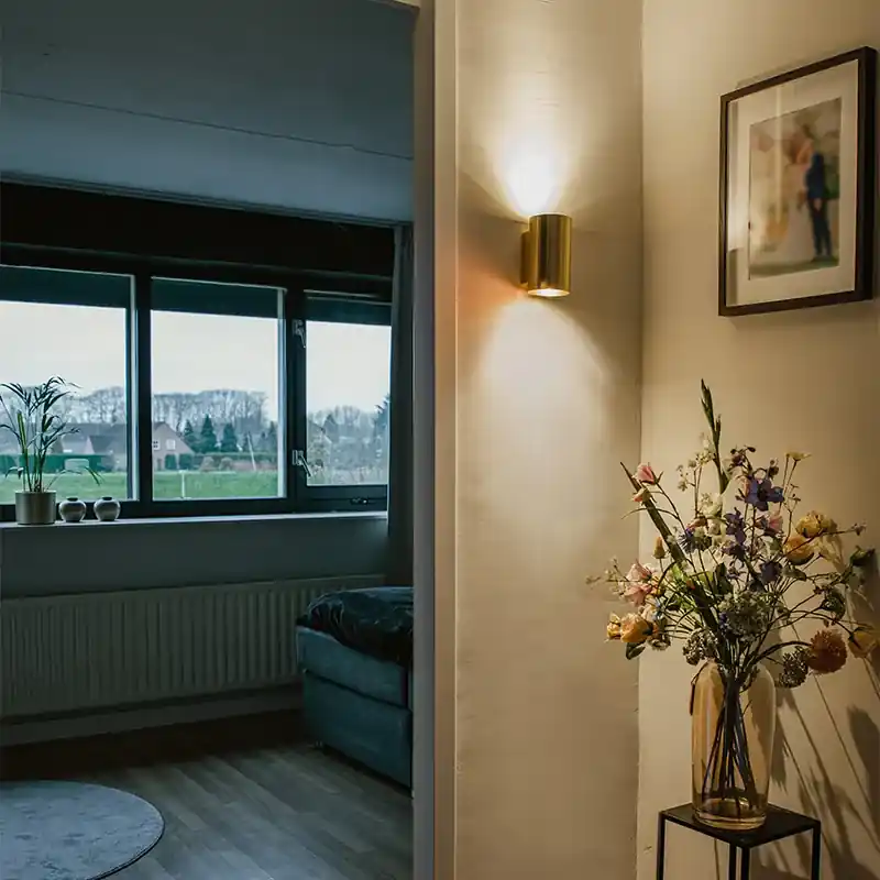 Árengedmény Modern fali lámpa arany kerek 2-lámpás - Sandy