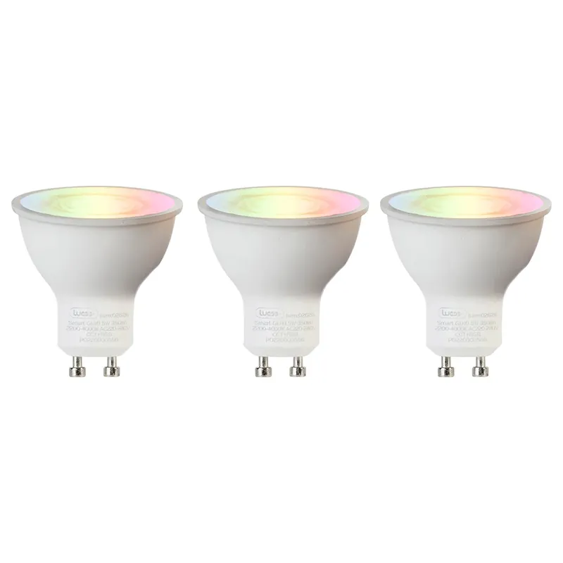 Árengedmény 3 darabos intelligens GU10 RGBW LED izzókészlet 5W 350 lm 2200-4000K