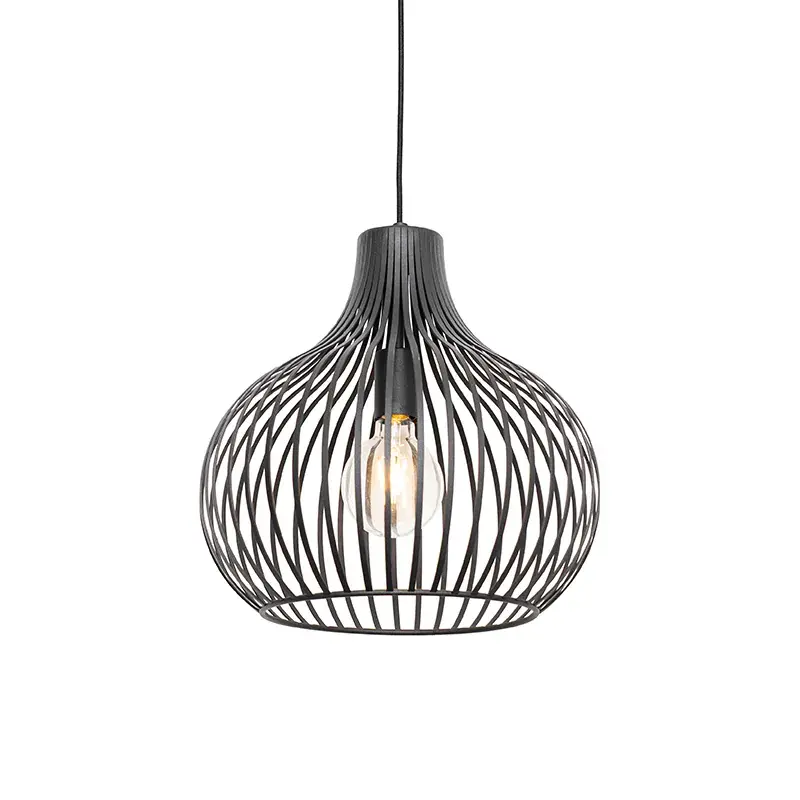 Modern függőlámpa fekete 38 cm - Saffira Vásárlói kedvenc