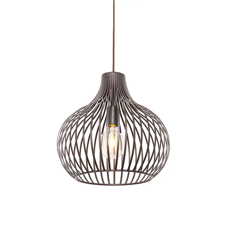Biztonságos fizetés Modern függőlámpa barna 38 cm - Saffira