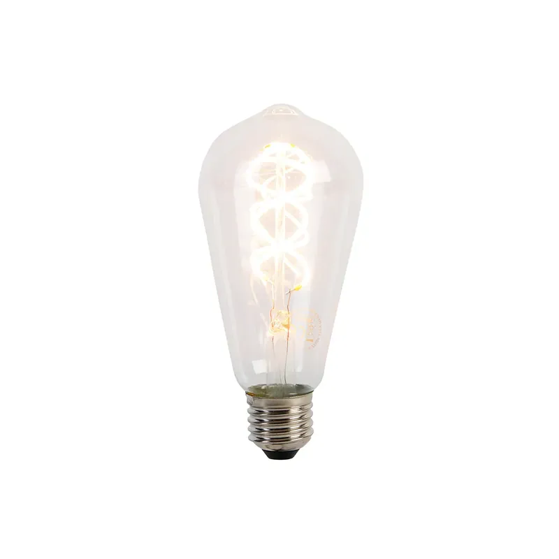 Népszerű E27 LED izzó spirális izzószál ST64 5W 400lm 2200K