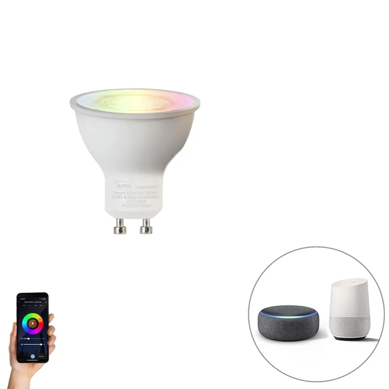 Ajánlat Okos GU10 RGBW LED izzó 5W 350lm 2200-4000K