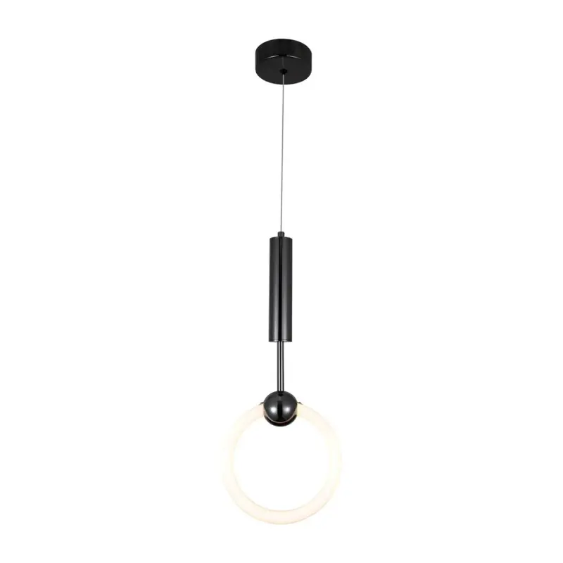 DESIGN Fekete függeszték LED világítással 10W 800LM 3000K Gyors szállítás