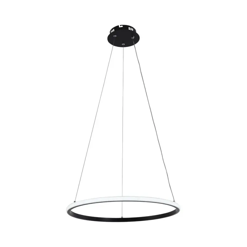 Olcsóbb DESIGN Kör alakú LED lámpa LED lámpa 500mm 30W 2080LM FEKETE CCT 3000K-6000K Fényerőszabályozással és távirányítóval