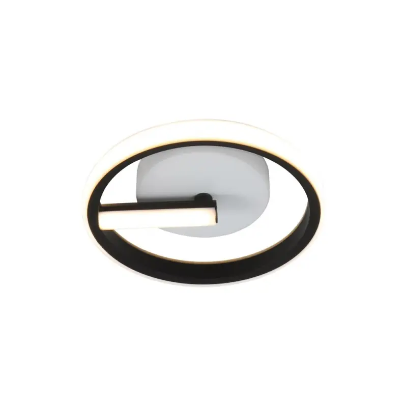 Expressz kézbesítés MODERN Kerek Fali-Mennyezeti LED lámpa Fekete 7W 560LM 3000K