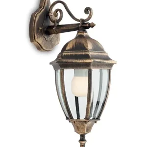 Kültéri fali lámpa Sevilla fekete/antik bronz 10455 Szuper akció