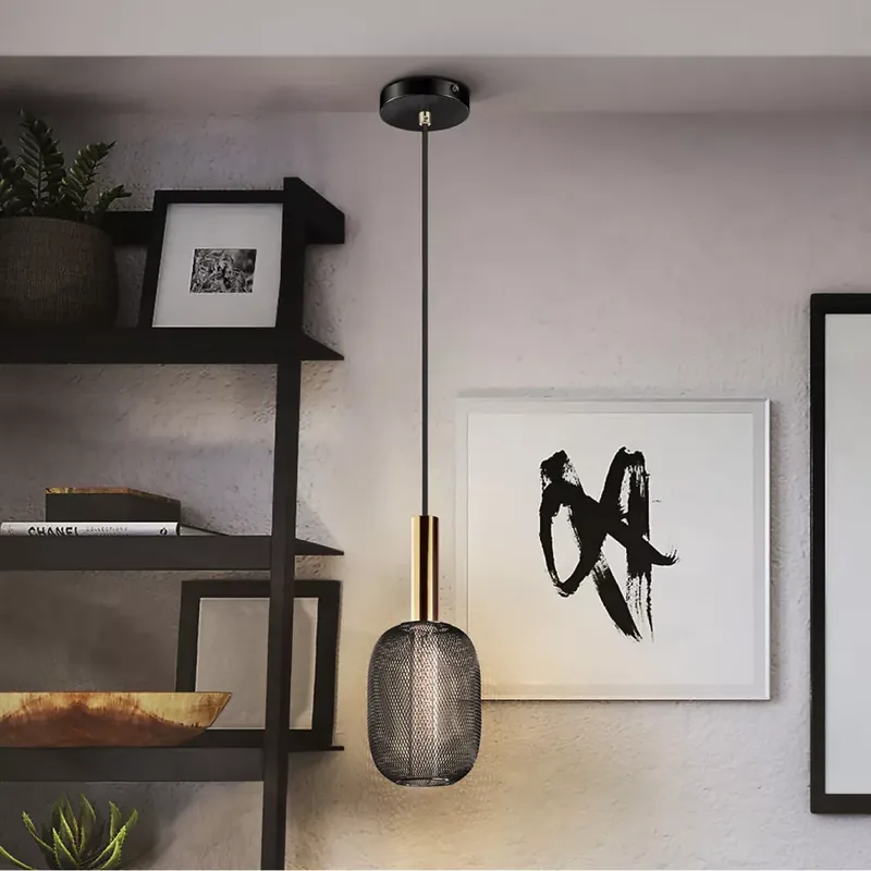 Újdonság MICRON LED függőlámpa, egyes, arany-fekete