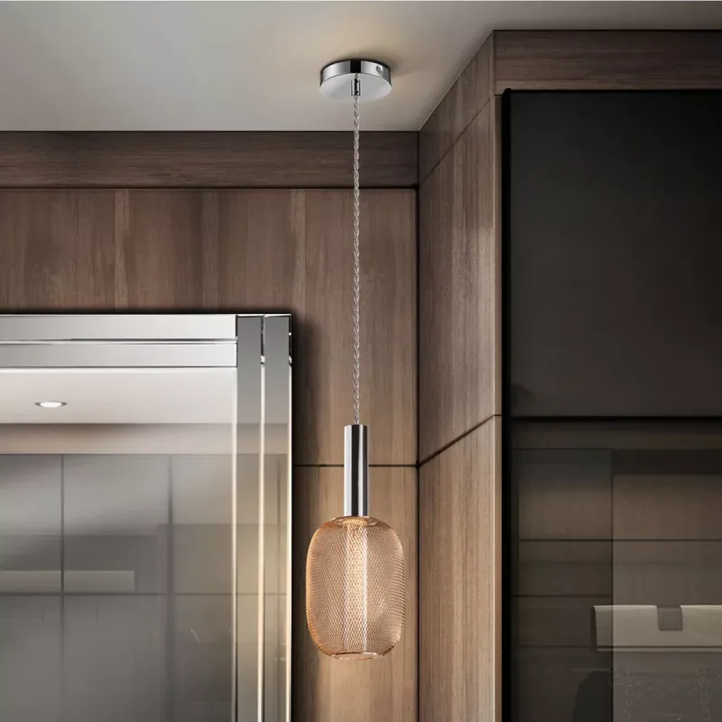Legkelendőbb MICRON LED függőlámpa, egyes, króm-arany