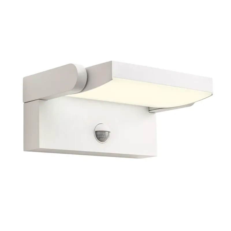 FLIP LED Kültéri fali lámpa matt fehér, sensor Különleges ajánlat
