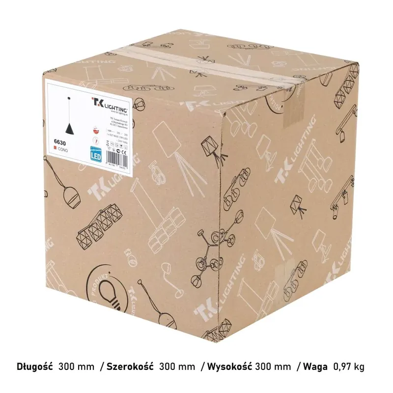 Biztonságos fizetés TK Lighting 6630 CONO 1 ágú függeszték lámpa