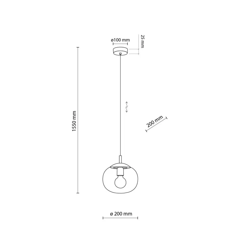 TK Lighting 5823 VIBE 1 ágú függeszték lámpa Akciós ár