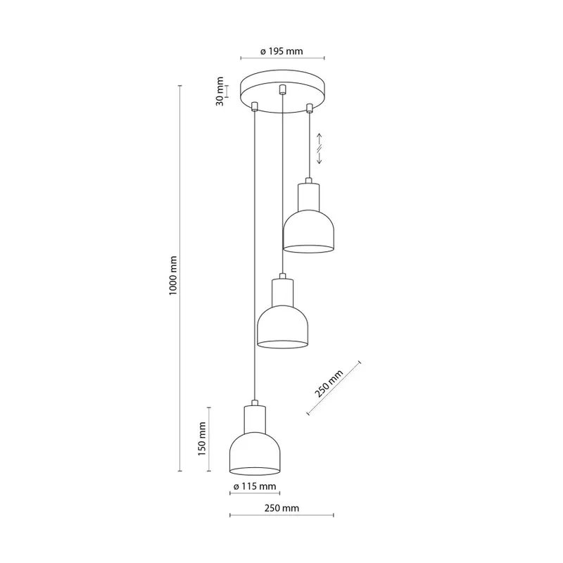 Végkiárusítás TK Lighting 4895 CAIRO több ágú függeszték lámpa