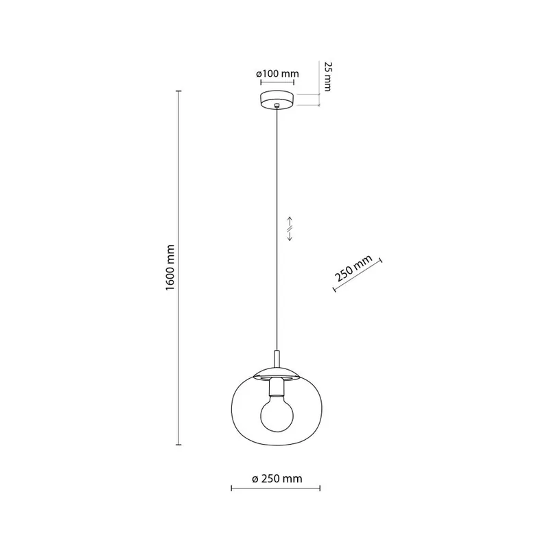 TK Lighting 4816 VIBE 1 ágú függeszték lámpa Prémium