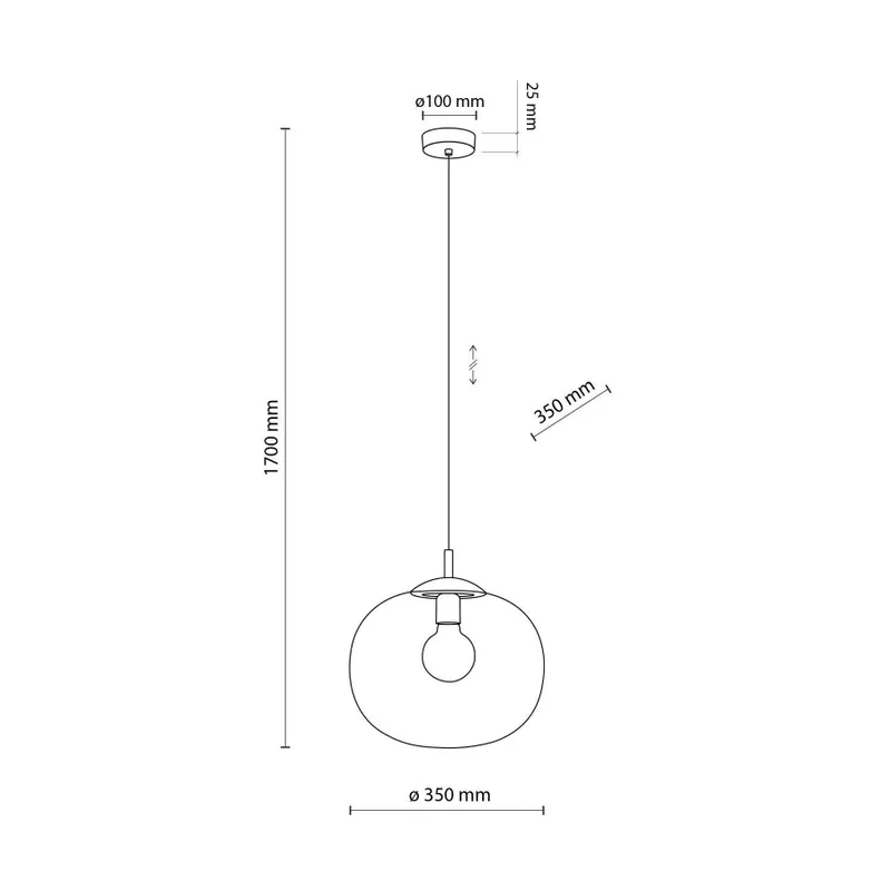 Szuper ajánlat TK Lighting 4703 VIBE 1 ágú függeszték lámpa
