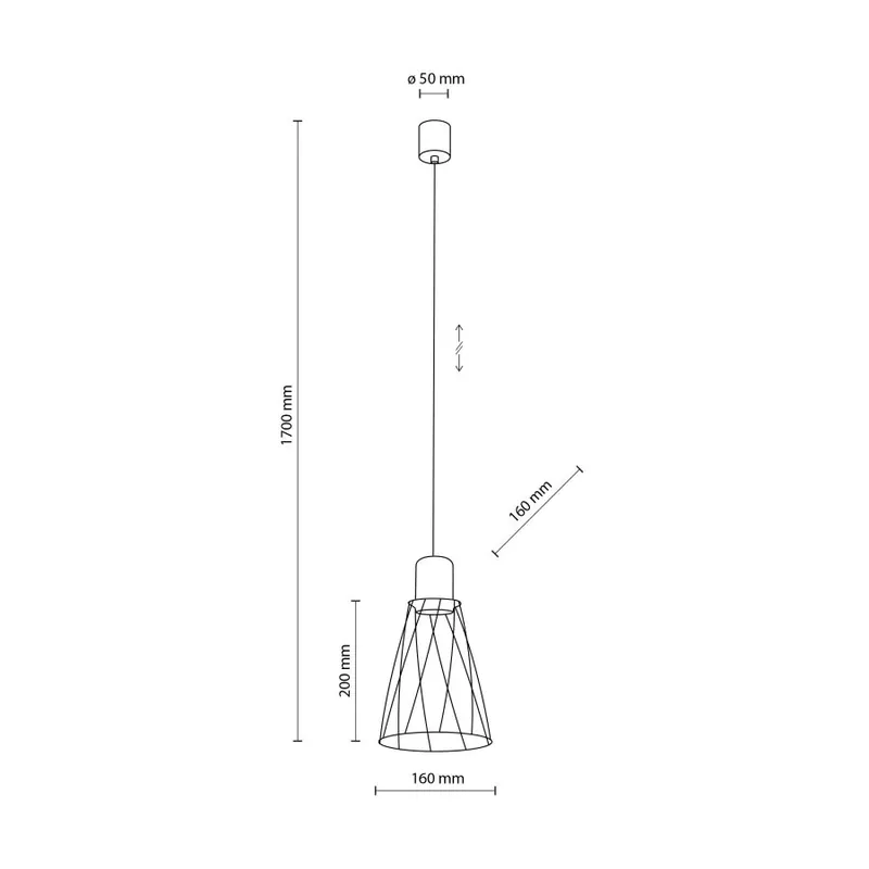 TK Lighting 10155 MODESTO 1 ágú függeszték lámpa Akció