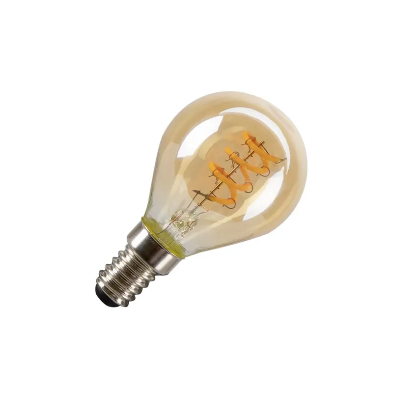 LEDG46 arany színű E14 2W 2200K dimmelhető filament LED izzó Újdonság