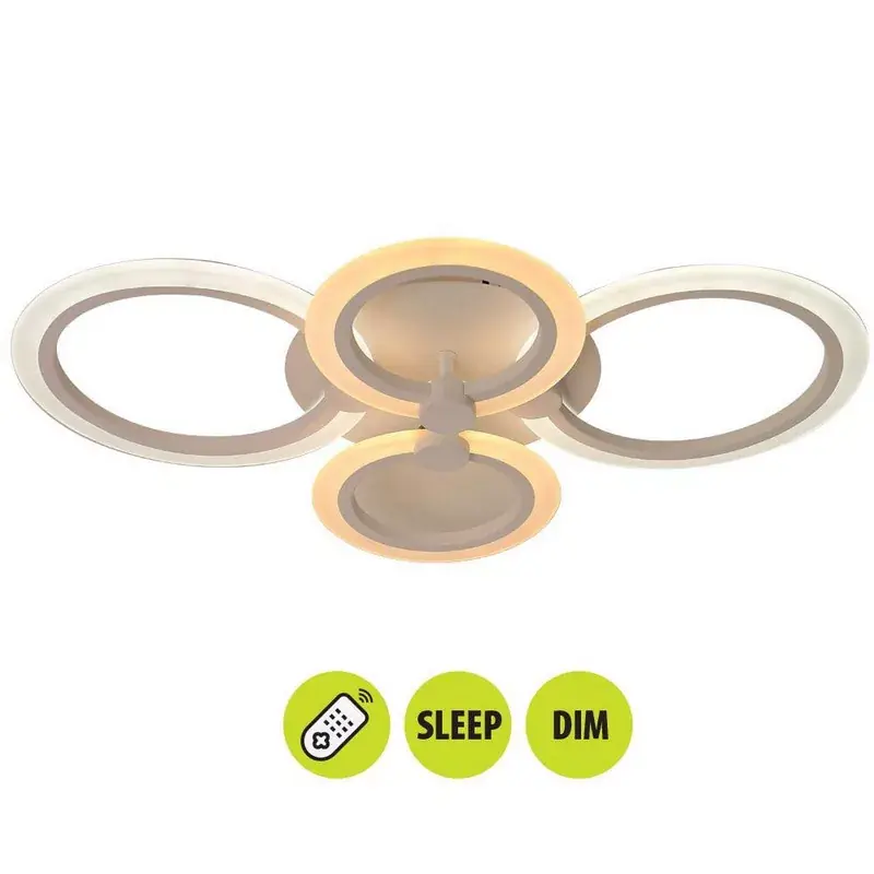 Különleges ajánlat Vivalux Dots távirányítós mennyezeti lámpa, 51W LED, 4000K, 4466 lm