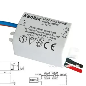 Legkelendőbb Kanlux Adi 65 elektronikus LED transzformátor, 1-3W