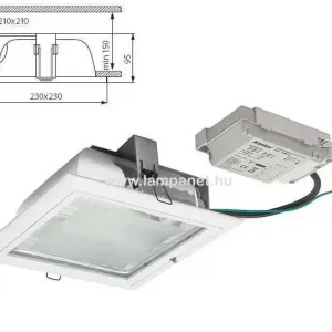 Ajánlat Kanlux Torno DLP-226-W süllyesztett lámpatest, 2x26W EVG