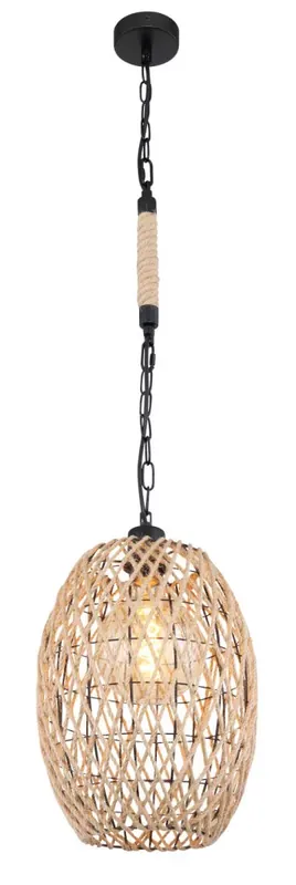 Akció Globo HALIA 15670H függeszték kenderkötéllel, 1x60W E27