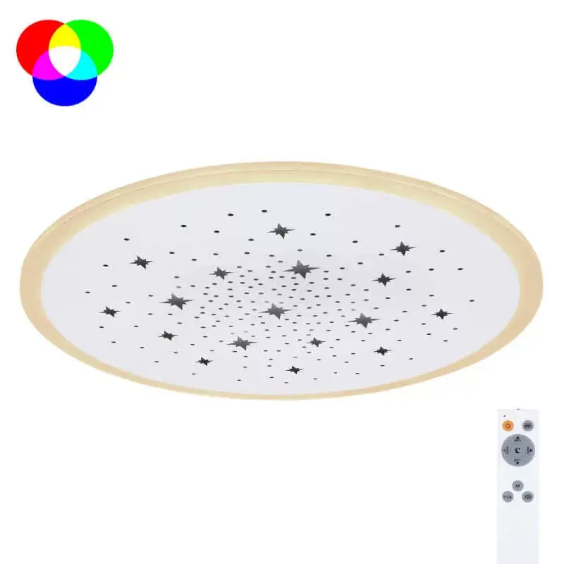 Globo MURPHY 48120D2 távirányítós mennyezetlámpa csillag dekorral, 30W+6W LED, 2700-6500K+RGB, 290+2400 lm Legjobb ár