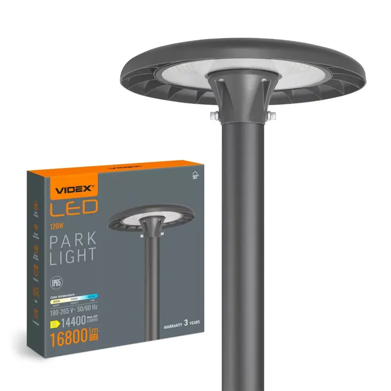 VIDEX LED parkvilágítás 80-120W 3000-6500K Azonnali szállítás