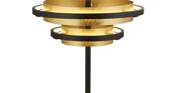 Újdonság Searchlight Hive fekete-arany LED asztali lámpa (SL-6357BG) LED 1 izzós IP20