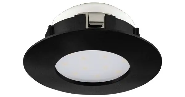 Gyors szállítás Eglo Pineda fekete fürdőszobai LED mennyezetbe építhető lámpa (EG-900743) LED 1 izzós IP20/44