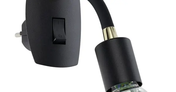 Eglo Parrini fekete-sárgaréz konnektorba dugható lámpa (EG-300912) GU10 1 izzós IP20 Árcsökkenés