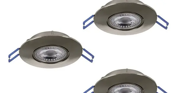 Olcsóbb Eglo Gedrez matt nikkel LED mennyezetbe építhető lámpa szett (EG-300193) LED 3 izzós IP20