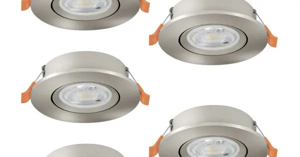 Eglo Barranco matt nikkel LED mennyezetbe építhető lámpa szett (EG-902269) LED 5 izzós IP20 Legnépszerűbb
