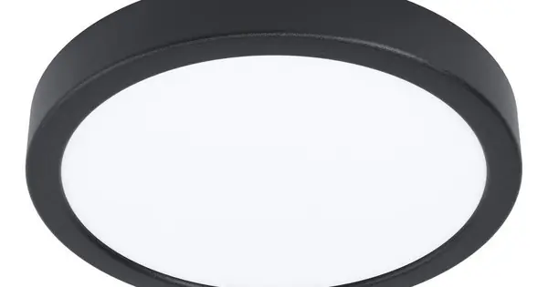 Korlátozott ajánlat Eglo Fueva 6 fekete fürdőszobai LED mennyezeti lámpa (EG-901325) LED 1 izzós IP44
