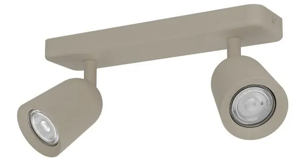 Expressz szállítás Eglo Camaldoli homokszínű mennyezeti spotlámpa (EG-902344) GU10 2 izzós IP20