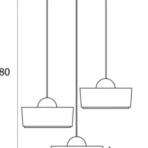 Maxlight Lipari arany-átlátszó LED függesztett lámpa (MAX-P0543) LED 3 izzós IP20 Azonnali szállítás