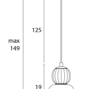 Maxlight Modern barna LED függesztett lámpa (MAX-P0625) LED 1 izzós IP20 Prémium