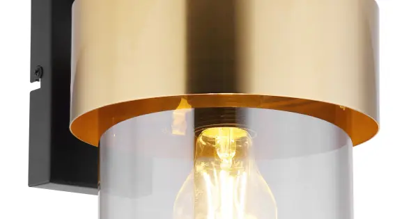 Globo Milley fekete-arany fali lámpa (GLO-15560W) E27 1 izzós IP20 Biztonságos fizetés
